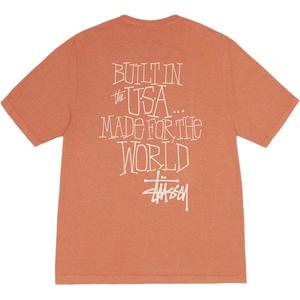 Футболка Stussy, пигментная краска, производство США, белая