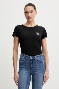 Хлопковая футболка Liu Jo, черный