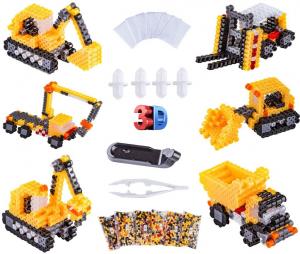 Набор 3D-гладильных бусин, 3000 шт. 3D-фигурки Строительная техника PakaNiemowlaka