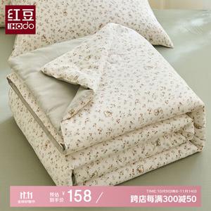 Red Bean Home Textiles Летнее одеяло из двойного муслина, комплект из 4 предметов (одеяло 200х230 см, простыня, 2 наволочки), цвет Huajian Xiaotu