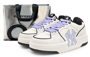 MLB Кроссовки для скейтбординга Chunky Liner, устойчивые к истиранию, низкие, унисекс, белые, фиолетовые