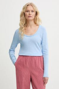 Хлопковый лонгслив American Vintage, синий