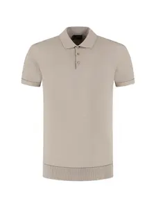 Поло с короткими рукавами Brioni, бежевый