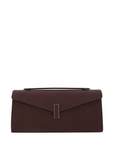 Кожаный клатч-конверт Valextra, красный