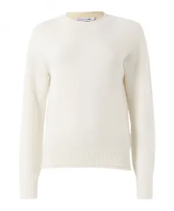 Объемный вязаный свитер из чесаной шерсти Lacoste, бежевый