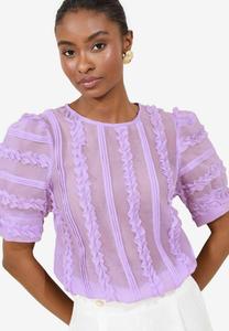 Блуза REGULAR FIT - PUFF SLEEVE DETAIL Lipsy, фиолетовый