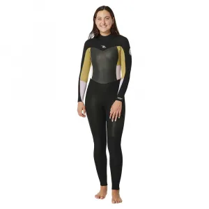 Неопреновый костюм с длинными рукавами и молнией на спине Rip Curl Omega 3/2 mm GB Steamer Woman, черный