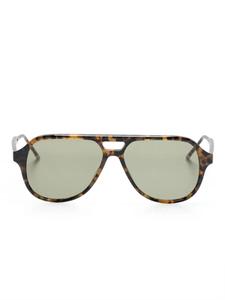 Солнцезащитные очки черепаховой расцветки Thom Browne Eyewear, коричневый