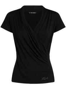 Футболка с V-образным вырезом Karl Lagerfeld, черный