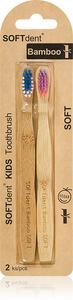 Детская зубная щетка из бамбука Softdent, 2 шт