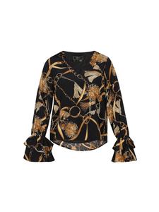 Faina Женская блузка черного многоцветного цвета