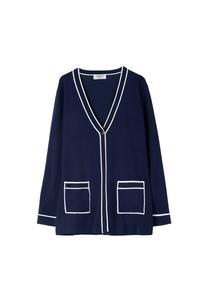Вязаный кардиган Camomilla Italia Croxie, темно-синий