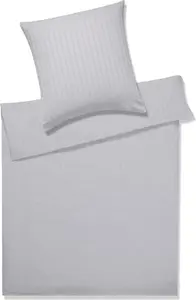 Элегантный комплект постельного белья из сирсакера Chelsea 7013, размер 40х80 см, 155х220 см, цвет серебристый Elegante