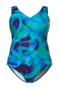 Ulla Popken Бралетте купальник в цветах Blue, Navy, Turquoise, Aqua