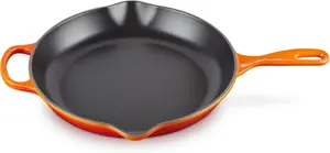 Сковорода Le Creuset с утяжеленным железным рукояткой, 30 см, оранжевый