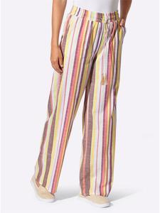 Брюки-карго в полоску фисташкового и экрю цвета WITT WEIDEN