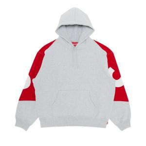Толстовка Supreme Big Logo Jacquard Hooded 'Heather Grey', серый