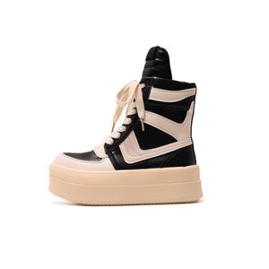 Yang Nianhua Высокие скейтерские ботинки для женщин с эффектом увеличения роста, черные, цвет Black