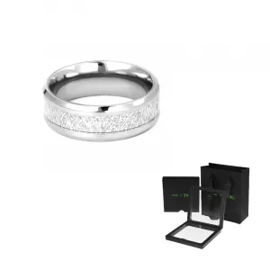 FOREVER MELODY Титановое стальное кольцо мужское серебристое