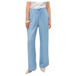 Брюки с высокой талией Vero Moda Melaney Loose, синий