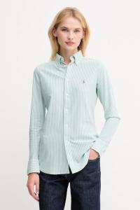 Хлопковая рубашка Polo Ralph Lauren, зеленый