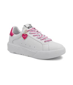 Кожаные кроссовки heart45 Love Moschino, белый