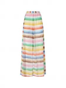 Пляжные брюки с разрезами и зигзагообразным узором Missoni, белый