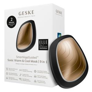 GESKE SmartAppGuided Sonic Warm & Cool Mask 9 в 1 Красота светодиодная маска для лица Сияние лица Светодиодный свет полного спектра Лучший массажер для лица Вибрационная маска Уход за теплой и холодной кожей Серый