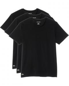 Футболка Lacoste 100% Cotton Regular Fit Crew-neck T-shirt 3-pack, черный