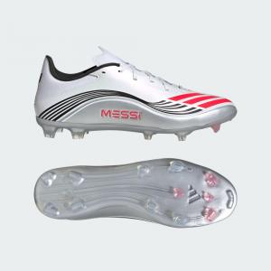 Бутсы Adidas F50 Messi League Firm/Multi-Ground Cleats, цвет Cloud White/Lucid Red/Silver Metallic