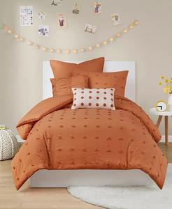 Бруклинский жаккардовый хлопок 5 шт. Комплект одеял, Twin/Twin XL Urban Habitat, красный