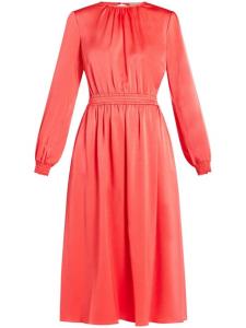 Michael Kors атласное платье миди с открытой спиной, розовый