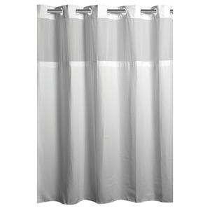 Занавеска для душа из микрофибры без крючка Hookless, белый