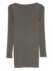 Платье мини с вырезом-лодочкой и длинными рукавами St. Agni, зеленый