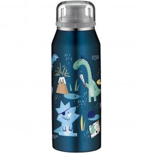 Термос KIDS ISO BOTTLE, корпус из нержавеющей стали, подходит для посудомоечной машины, держит тепло 12 часов и холод 24 часа, горлышко с равномерной подачей напитка Alfi, Dino pirates