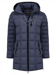 Geographical Norway Стеганое пальто "Бастия" темно-синего цвета