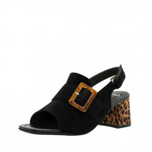 Женские сандалии Bruges черного цвета с леопардовым принтом Ara, черный/леопардовый принт