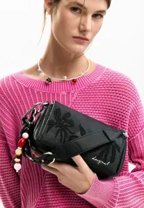 Маленькая сумочка с цветочным тиснением Desigual, Black