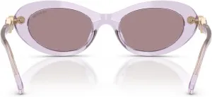 Женские солнцезащитные очки Swarovski Sk6042 овальной формы, Transparent Lilac/Violet