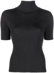 Футболка в рубчик с логотипом OFF-WHITE, черный