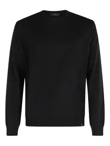 Свитер из натуральной шерсти Fay, черный
