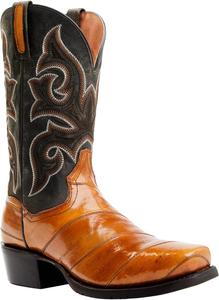 Мужские сапоги Dan Post Camel Eel Exotic Western с квадратным носком - Dps699, коричневый