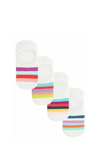 Носки Next INVISIBLE 4 PACK, Bright Stripe/Multi-Coloured