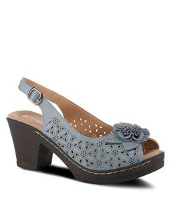 Женские сандалии DORIDAY с цветочным принтом, открытой пяткой и открытым носком Patrizia, Blue