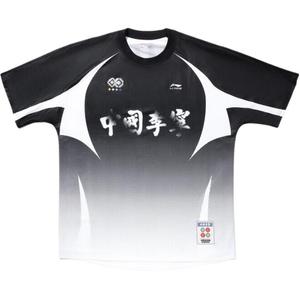 LiNing Футболка мужская черно-белая комбинация