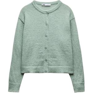 Трикотажная футболка ZARA, коричневая