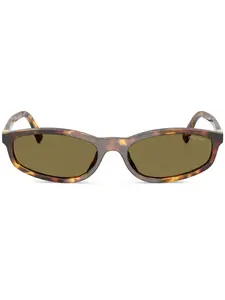 Miu Miu Eyewear солнцезащитные очки черепаховой расцветки, коричневый