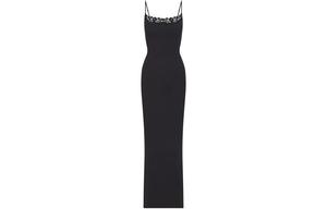 Fits Everybody Lace Long Slip Dress Slip Dress Women's ONYX/Onyx Skims, onyx/onyx