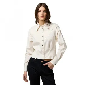 Рубашка с длинным рукавом Wrangler Peplum Regular Fit, бежевый