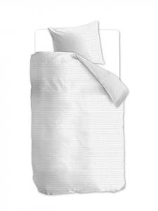 Beddinghouse Комплект постельного белья из жатой ткани "Волна" белого цвета